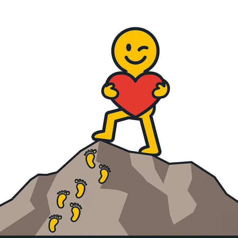 Figurine sur montagne avec coeur JPG Sans Etoile 768x768